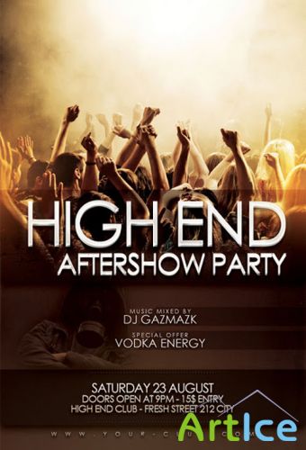 High End Aftershow Party Flyer/Poster PSD Template