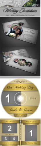 Wedding Invitation Card with DVD Cover
