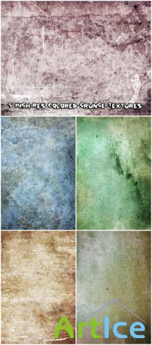 5 High-Res Colored Grunge Textures