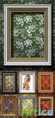 Frames for Photo with Vintage Backgrounds