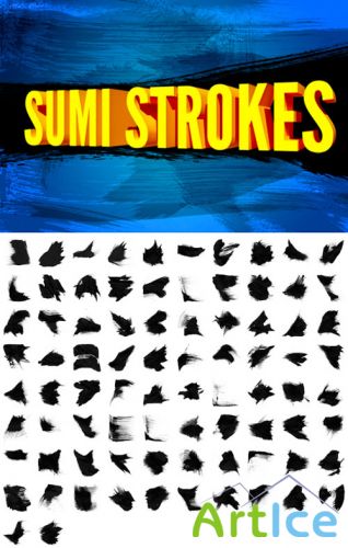 82 Sumi Strokes Photoshop Brushes