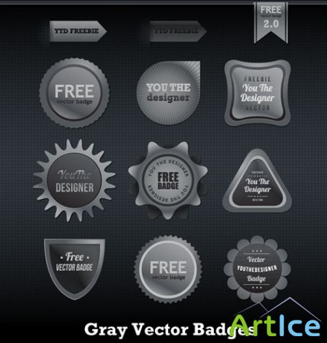 Gray Vector Badges