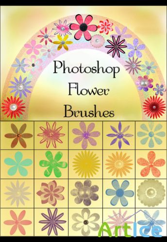 Flowers Photoshop Brushes plus Cutouts