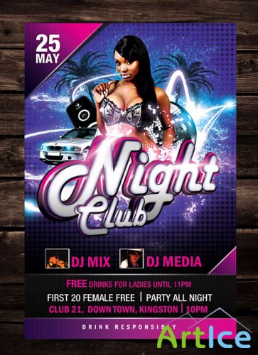 Night Life Party Flyer/Poster PSD Template
