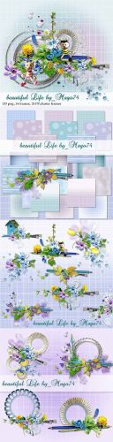 Scrap Set - Beautiful Life PNG and JPG Files