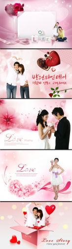 5 HQ PSD Sources - Valentine Day