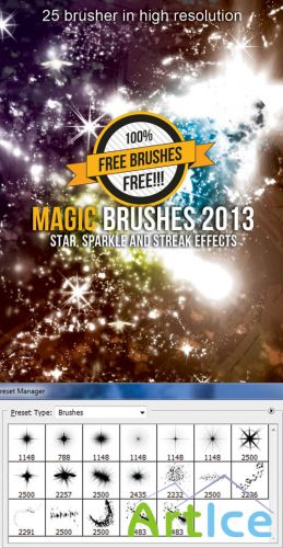 PS Hi-Res Brushes - Magic Sparkle and Streak Effects