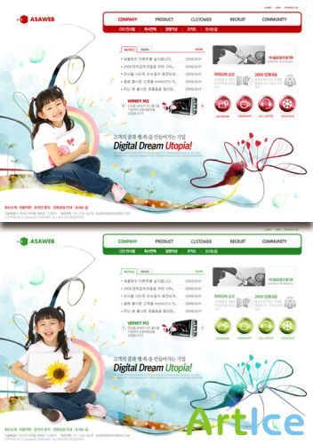 PSD Web Templates - Source For Kids Web Site