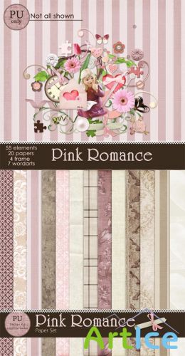 Scrap Set - Pink Romance PNG and JPG Files