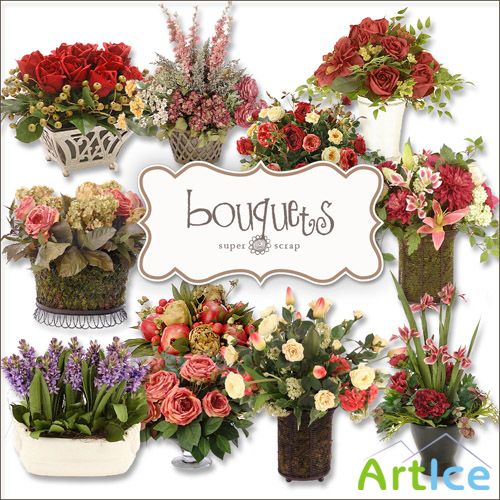 Scrap Set - Bouquets 2 PNG Files