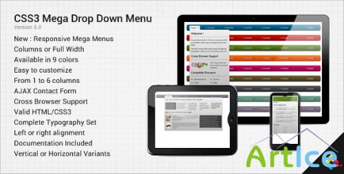 CodeCanyon - CSS3 Mega Drop Down Menu