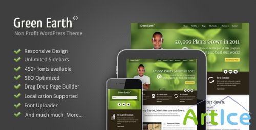 ThemeForest - Green Earth v1.05 - Environmental WordPress Theme