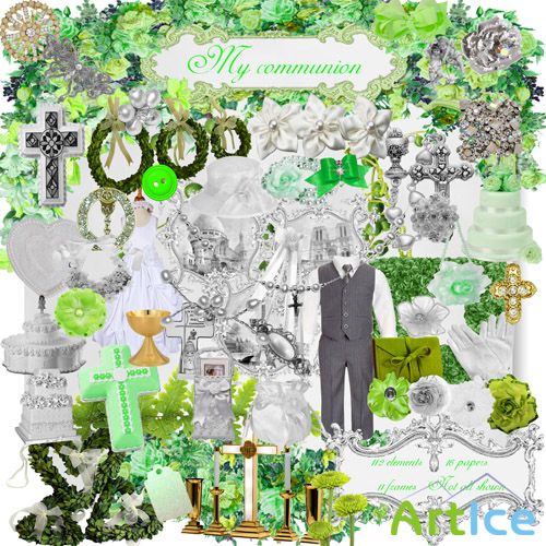 Scrap Set - My Communion PNG and JPG Files