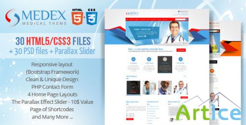 ThemeForest - Medex - Medical, Doctor and Health care Responsive
