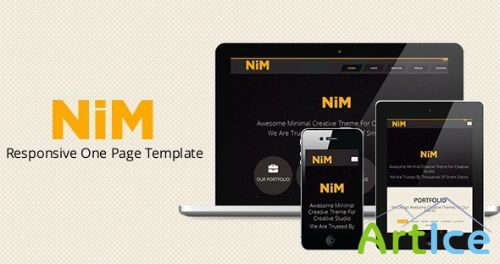 ThemeForest - NiM- Responsive One Page Creative Template