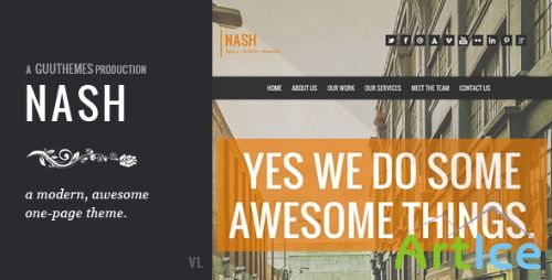 ThemeForest - NASH - Responsive HTML5 One Page Theme