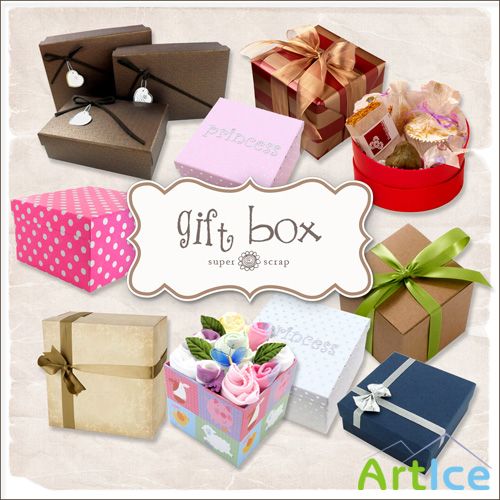 Scrap Set - Gift Box PNG Files