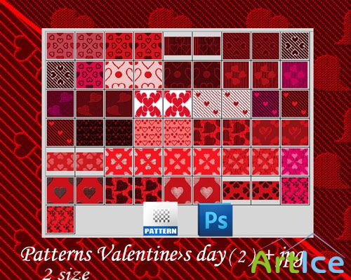 Valentine's Day Photoshop Patterns #2