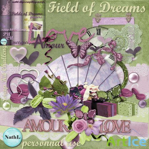 Scrap Set - Field of Dreams PNG and JPG Files