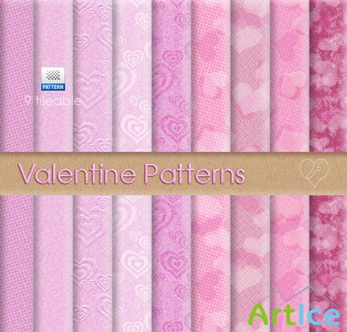 9 Tileable Valentine Patterns