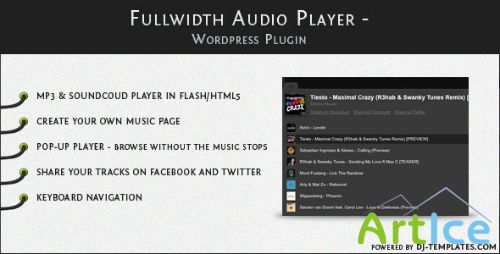 CodeCanyon - Fullwidth Audio Player v1.0.1 - Wordpress plugin