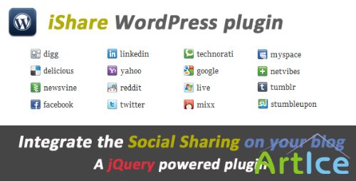 CodeCanyon -  iShare jQuery Sharing Buttons for WordPress v1.5