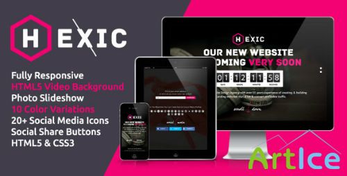 ThemeForest - Hexic - Fully Responsive HTML5 Coming Soon Page