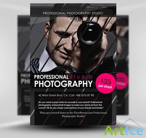 Photography Party Flyer/Poster PSD Template #1