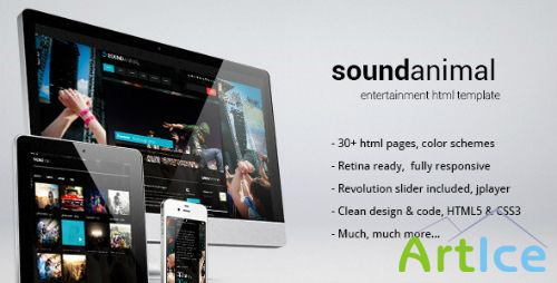 ThemeForest - Sound animal - entertainment html template