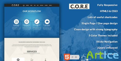 ThemeForest - Core - One Page Responsive HTML5 Template