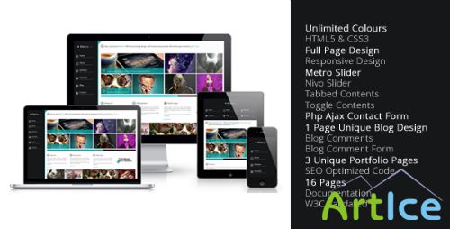 ThemeForest - Metro One Page - Responsive, Select Your Color