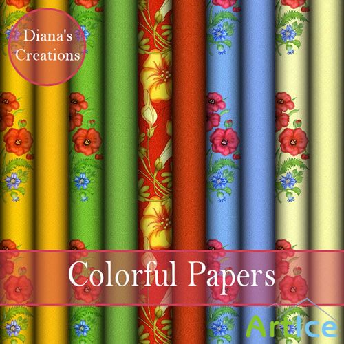 Colorful Scrapbook Paper Pack