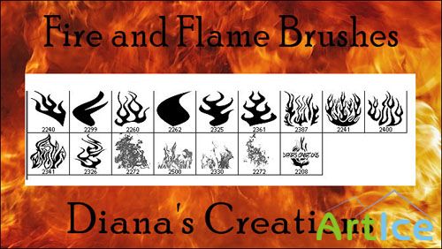 Fire and Flame Photoshop Brushes