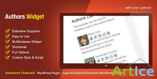 CodeCanyon - Authors Widget - WordPress Premium Plugin