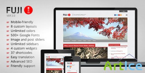 ThemeForest - Fuji v2.1 - Clean Responsive WordPress Theme