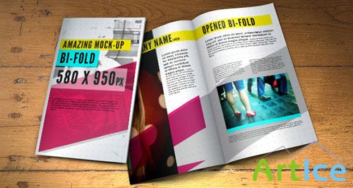Bifold Brochure Mock-Up PSD Template