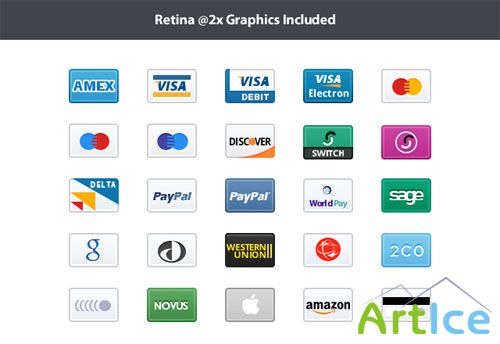 MediaLoot - Credit Card Retina Icons