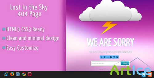 ThemeForest - Lost In Sky 404 page Error