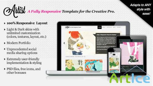 MojoThemes - Artist: A Responsive, Fully Customizeable HTML Template