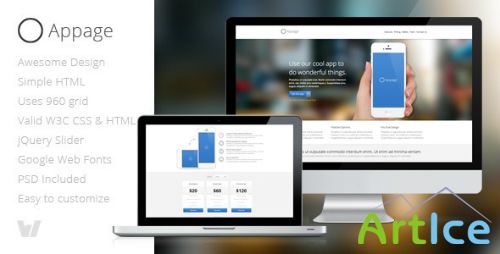 ThemeForest - Appage - Beautiful App Landing Page