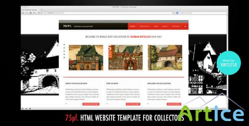 ThemeForest - 75 PF - Classic Website Template For Collectors