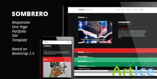 ThemeForest - Sombrero - Creative One Page Site Template