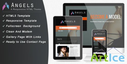 ThemeForest - Angel - Responsive Model Agency Website Template