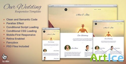 ThemeForest - Our Wedding - One Page Responsive Retina HTML5 CSS