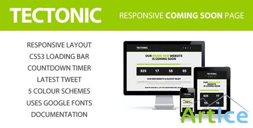 ThemeForest - Tectonic - Responsive Coming Soon Page