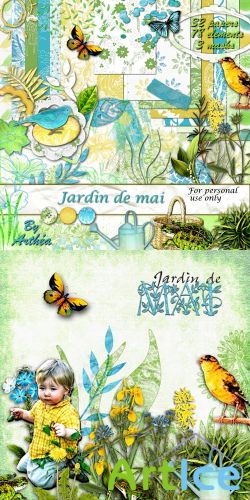 Scrap Set - Jardin De Mai PNG and JPG Files