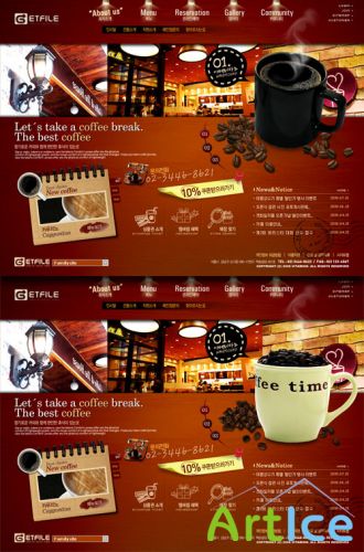 PSD Web Templates - The Best Coffee