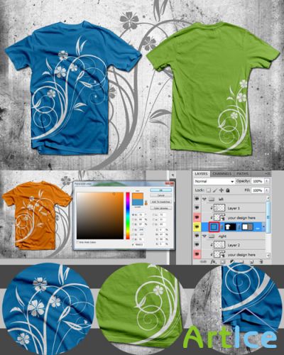Mockup T-shirt Design PSD Template