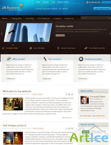 JoomlArt - JA Business - Joomla 2.5