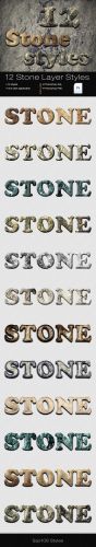 12 Stone Photoshop Styles